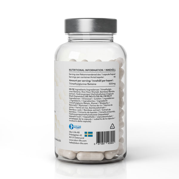 TMG  (Betaine) - 500mg - 90 capsules - clean label